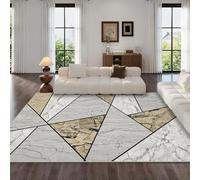 VULORA Marbre Intérieur Tapis de Décoration 50x80cm Géométrie Moderne Tapis Poils Ras Lavable Salon Moquette, Soft Antidérapant Tapis De Sol pour Chambre Couloir Paillasson Entrée 2Q728
