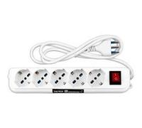 Vultech MU-01 multiprise 1,5 m 5 sortie(s) CA Intérieure Blanc G