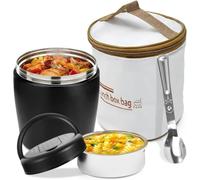 Vunanvu Récipient Isotherme Pour Aliments 1200 Ml Avec Sac Et Cuillère En Acier Inoxydable Anti-Fuite Pour L'extérieur thermos alimentaire chaud boite repas umami