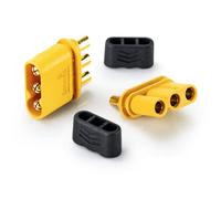 VUNIVERSUM Amass Lot de 20 paires de 40 connecteurs plaqués or 3 broches de qualité supérieure MR30 R30 3 broches pour moteur multirotor sans balais à haut courant inversion de polarité mâle femelle