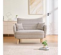 vutizal Canapé loveseat 2 places, petit, pour pièces avec siège bas, coussin d'accoudoirs, poche latérale, confortable, pour salon, chambre à coucher, bureau, 121 x 81,5 x 87 cm, kaki