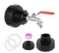 VUTYNKO IBC Accessoires de réservoir IBC Robinet de sortie réservoir d'eau S100 x 8/S60 x 6 filetage grossier IBC Adaptateur robinet sphérique Raccord de tuyau 3/4" Adaptateur de tuyau de jardin pour