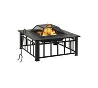 Vidaxl Foyer De Jardin Avec Tisonnier 81x81x47 Cm Xxl Acier