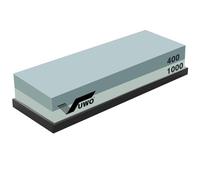 vuwo Pierre à aiguiser - Aiguiseur de couteaux professionnel double face grain 400 & 1000 pierre d'eau avec base antidérapante en silicone pour cuisine