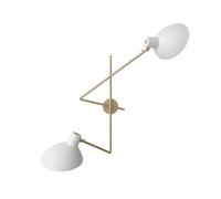 Astep VV Cinquanta Applique Murale Twin Laiton/Blanc
