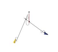 VV Cinquanta Plafonnier Suspension Mondrian/Bleu/Jaune