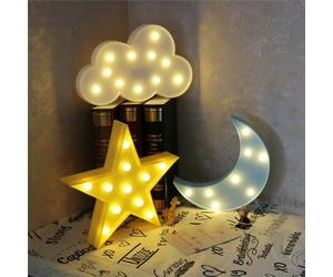 Vvcare BC-NL02 LED Veilleuse pour enfants Lune Étoile Nuage Chambre Chambre Lampe Pièce Fête Décorations - Blanc 2
