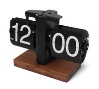Vvikizy Horloge Rabattable Vintage avec Bouton de Réglage Flip Desk Clock Retro Grands Chiffres Flip Desk Clock Retro Base Lisse, Adaptée pour Une Table de Tischuhren