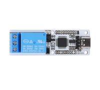 Vvikizy Module de Relais Série USB, Interface 1 Canal 10A de Type C | Carte de relais de contrôle série, avec protection contre les surintensités et optocoupleur, pour l\'automatisation