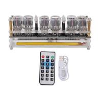 Vvikizy Nixie Horloge à Tube, Horloge à Tube Numérique avec Télécommande RVB avec Fonction de Compte à Rebours, Chronomètre, pour la Décoration de Bureau à Domicile
