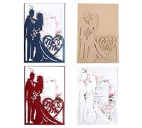 VVXXMO Lot de 20 cartes d'invitation de mariage Mr & Mrs avec enveloppes pour fête de fiançailles