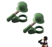 Vyloky Salut Lot de 2 casques de bouteille de bière | Bouchon de bouteille de vin et de bière | Protection contre les insectes | 3 couleurs : 2 x vert, 2 x noir, mélange (2 x vert)