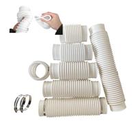 Vyloky Tuyau de drainage flexible en EPDM avec pinces, diamètre intérieur, 20-180 mm, résistant à la température pour le drainage à la maison, expédition, pont (silicone blanc, ID50 mm × L 150 mm)