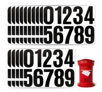 Vylro 16 Pièces Chiffres Adhesifs Autocollants Grande Vinyle Imperméable | 10cm Autocollants Numéros Grands, Étanche Autocollant de Numéros Boîte aux Lettres, pour Fenêtre,Porte,Maison,Adress (Noir)