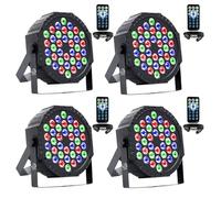 VYmaksran LED Par Spot 36 LED Lumière de scène RGB, DMX512 & Télécommande, 7 modes d'éclairage avec activation sonore, Lumière de disco et de fête pour DJ, Bar, Mariage, Halloween, Noël, Lot de 4