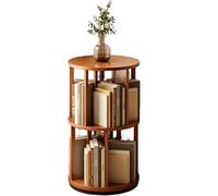 Vyntyra Tour d'étagère rotative, bibliothèque tournante, étagère à Livres Ronde à 360 °, étagères pivotantes étroites(Wood Color,3)