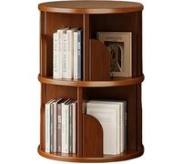 Vyntyra Tour d'étagère rotative, bibliothèque tournante, étagère à Livres Ronde à 360 °, étagères pivotantes étroites(Walnut Color,3)