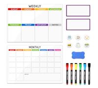 VynyQoo Fridge Planner aimanté calendrier magnetique frigo semaine mois set