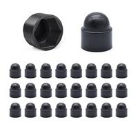 VYNZOR Lot de 25 Cache-écrous M8, Bouchons de Sécurité Noirs avec Empreinte Hexagonale, Protection Contre la Poussière et l'Humidité, Pour Fixations en Intérieur et Extérieur, Facile à Installer