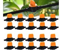 VZU 20 pièces Robinet à tournant sphérique pour goutte-à-goutte pour tuyau de 1/4 pouce avec 4 mm ID et 6 mm OD, vanne d’arrêt avec crochet, vanne de raccordement de tuyau, pour systèmes d’irrigation