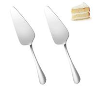 VZU Lot de 2 pelle à gâteau en acier inoxydable avec couteau, polissage miroir argenté, couverts de service pour cuisine, restaurant, fête, 23 cm x 5 cm