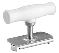 VZU Ouvre-Bocal Sans Effort Réglable pour Seniors et Mains Faibles, Ouvre-Boite de Conserve en Acier Inoxydable 2,5-10,2 cm avec Manche en Bois, pour Bocaux, Bouteilles et Couvercles à Vis