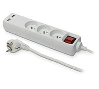 W-98164 Rallonge 3G1mm² 1,5m PVC blanc Nombre de prises : 5 10A PLASTROL