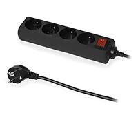 W-98188 Rallonge 3G1mm² 1,5m PVC noir Prises: 4 10A PLASTROL