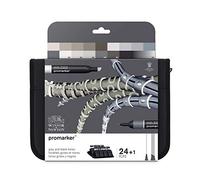 Trousse Promarker - 24 Feutres Noir Et Gris - Winsor Et Newton