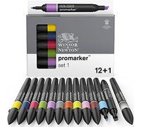 Winsor & Newton – Feutres ProMarker – Lot de 12 + 1 Mélangeur