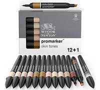 Winsor & Newton Marqueurs à alcool Promarker Fine & Chisel 12+1 pièces Tons de peau