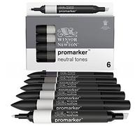 Winsor & Newton Feutres ProMarker Tons neutres – Lot de 6