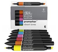 Lot De 6 Feutres Promarker - Tons Vifs - Winsor Et Newton