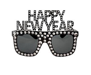 W WIDMANN MILANO Party Fashion 21085 - Lunettes Happy New Year, argent, accessoire pour la Saint-Sylvestre, Nouvel An