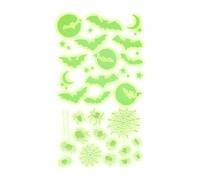 W WIDMANN MILANO Party Fashion 86850 - Autocollants décoratifs lumineux pour Halloween, Glow in the Dark, 21 x 15 cm, autocollants, décoration, fête d'Halloween, soirée à thème