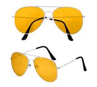 W WIDMANN MILANO Party Fashion - Lunettes avec verres colorés, lunettes d'aviateur, accessoire pour fête à thème des années 80, carnaval