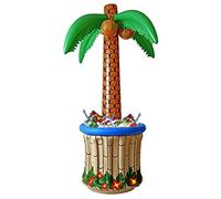 WIDMANN Glacière gonflable Hawai – palmier H.182 cm, bac décor hibiscus