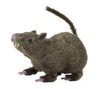 Widmann S.r.l. – Rat décoratif poilu 21 cm – Gris G