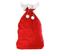 W WIDMANN MILANO Party Fashion - Sac du Père Noël | Pochette en velours rouge et blanc, 60 × 100 cm, pour la Saint-Nicolas, Noël, le carnaval et les soirées à thème