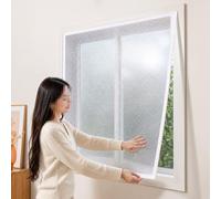 W125XH220cm Film Fenetre Isolant,Kit D'isolation de Fenêtre pour l'hiver | Kit d'étanchéité,Économie d'énergie et protection contre le froid,Autocollant et réutilisable,Convient aux fenêtres