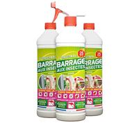 W2000 Barrage aux Insectes 3x1L avec 3 Bouchons de sécurité + 1 Pulvérisateur