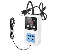 W2022 Digital Temperature Controller Socket, 1500W Smart Thermostat Regulator with Waterproof Sensor EU Plug