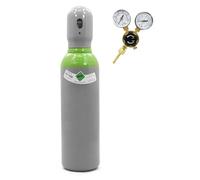 W21.8 Bouteille de gaz argon CO2 remplie de 5 l + réducteur de pression | Gaz mixte 18 (82% argon, 18% CO2) pour soudage MIG MAG | Gaz de soudage 150 bar, 1 m³, TÜV 10 ans Bestschweissen.de