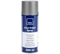 W24 Acryl Primer Spray Apprêt acrylique pour carrosserie gris 400 ml | Apprêt monocomposant facile à poncer pour acier, anciennes peintures et mastics polyester, buse rotative, séchage rapide.