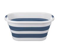 W5 Panière à linge (blanc-bleu)
