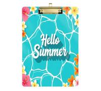 Waassud Hello Summer Porte-bloc avec rangement en acrylique pour infirmières, bureau, maison 30,5 x 22,9 cm