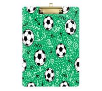 Waassud Planchette à pince en acrylique avec rangement pour ballons de football - Organisateur décoratif pour infirmières, bureau, maison - 30,5 x 22,9 cm