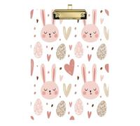 Waassud Porte-bloc avec rangement en acrylique - Motif visage de lapin - Organisateur décoratif pour infirmières, bureau, maison - 30,5 x 22,9 cm