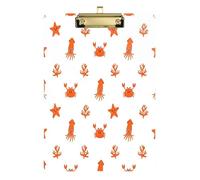 Waassud Porte-bloc en acrylique avec rangement en forme de crabes, calamars et étoiles de mer, organiseur décoratif pour infirmières, bureau, maison, 30,5 x 22,9 cm