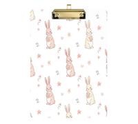 Waassud Porte-bloc lapin pastel avec rangement en acrylique - Organiseur décoratif pour infirmières, bureau, maison - 30,5 x 22,9 cm